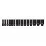YATO YT-1055 1/2 inch Steckschlüssel-Satz für Schlagschrauber, 15-teilig, metrisch, 10-32 mm, CrMo-Stahl, schwarz phosphatiert, DIN 3121