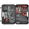 Yato YT-38891 216-teiliger Mechaniker-Werkzeugsatz mit 1/4 inch, 3/8 inch und 1/2 inch Ratschen, Steckschlüsseln, Schraubenschlüsseln, Bits und Inbusschlüsseln im Kunststoffkoffer