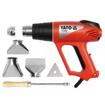 Yato YT-82291 Heißluftpistole 2000 W 550 °C mit 4 Düsen und Schaber