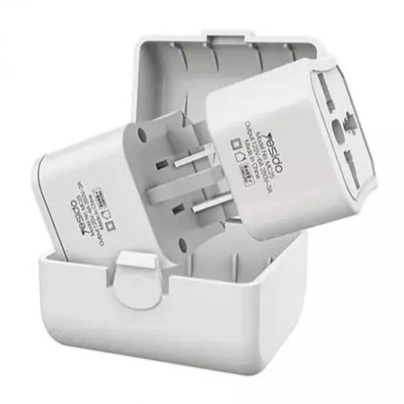 YESIDO MC25 Reiseadapter Steckerset Weiß