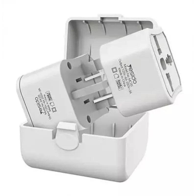 YESIDO MC25 Reiseadapter Steckerset Weiß