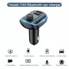 YESIDO Y44 MP3-Player Bluetooth Auto-Ladegerät mit QC3.0, LED-Display, Freisprecheinrichtung, Schwarz