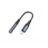 YESIDO YAU37 Lightning auf 3,5 mm Audio-Adapterkabel, Nylon geflochten, Aluminiumlegierung, Schwarz, 12 cm