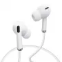 YESIDO YH33 Kabelgebundene In-Ear-Stereo-Kopfhörer mit integriertem Mikrofon, 3,5-mm-Klinke, knickfestem Flachkabel, Weiß