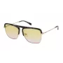 ZADIG & VOLTAIRE SZV321 Sonnenbrille - Herren Pilot Square Rahmen - Schwarz - Grau getönte Gläser - 60/13/140 mm