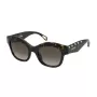 ZADIG & VOLTAIRE SZV410-5204BL Damen Rechteckige Acetat-Sonnenbrille - Schwarzer Rahmen Graue Gläser 52mm