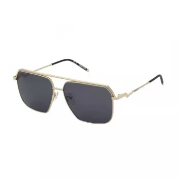 ZADIG & VOLTAIRE SZV413-580300 Herren-Sonnenbrille Schwarz Acetat Graue Gläser 58mm