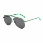 ZADIG & VOLTAIRE SZV415-600G09 Damen Rechteck-Sonnenbrille - Schwarzer Acetatrahmen, Graue Polycarbonat-Gläser, UV400-Schutz