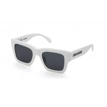 ZADIG & VOLTAIRE SZV421-500847 Damen-Sonnenbrille, Schwarzer Acetatrahmen, Graue Verlaufsgläser, 50/21/140 mm