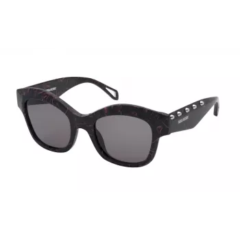 ZADIG & VOLTAIRE Damen Butterfly-Sonnenbrille SZV410-520803 Schwarz/Grau Verlauf 52mm