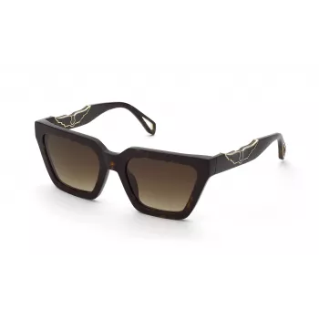 ZADIG & VOLTAIRE Damen Cat-Eye-Sonnenbrille SZV418-53722Y Havana Braun Gradient 53mm