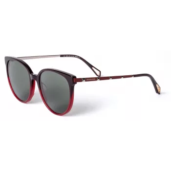 ZADIG & VOLTAIRE Damen-Sonnenbrille SZV307-5506BD - Rechteckiger Acetatrahmen mit UV400 grauen Polycarbonatgläsern 55/19/145 mm