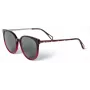 ZADIG & VOLTAIRE Damen-Sonnenbrille SZV307-5506BD - Rechteckiger Acetatrahmen mit UV400 grauen Polycarbonatgläsern 55/19/145 mm