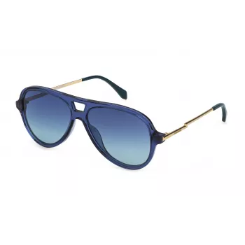 ZADIG & VOLTAIRE Damen-Sonnenbrille SZV309580955 Havanna Acetat Braune Gläser 58mm