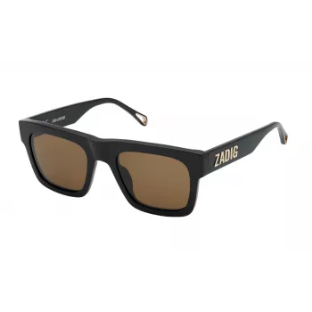 ZADIG & VOLTAIRE Damen-Sonnenbrille SZV325-530700 Grau Havana Acetat Quadratisch 53mm