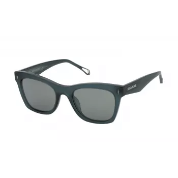 ZADIG & VOLTAIRE Damen-Sonnenbrille SZV373-53T92G Havana Acetat Grau Verlauf 53mm