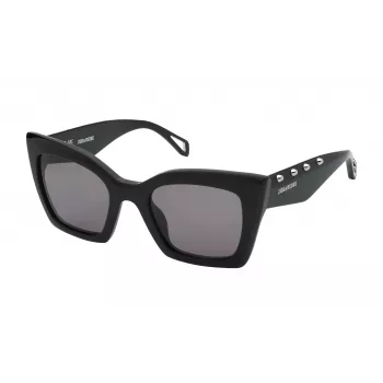 ZADIG & VOLTAIRE Damen-Sonnenbrille SZV409-520700 Braun Havanna Geometrisch 52mm