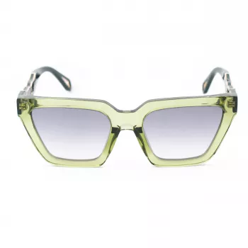 ZADIG & VOLTAIRE Damen-Sonnenbrille SZV418-53M40X Havana Acetat eckiger Rahmen braune Gläser 53/19/140 mm