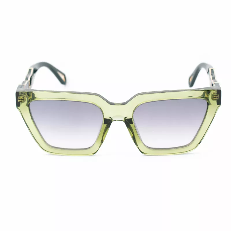 ZADIG & VOLTAIRE Damen-Sonnenbrille SZV418-53M40X Havana Acetat eckiger Rahmen braune Gläser 53/19/140 mm