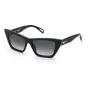 ZADIG & VOLTAIRE Damen-Sonnenbrille SZV419-550700 Schwarzer Acetat-Rechteckrahmen Graue Verlaufsgläser 55mm