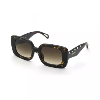 ZADIG & VOLTAIRE Damen-Sonnenbrille SZV423-510743 - Schwarzer Acetatrahmen, graue Verlaufsgläser