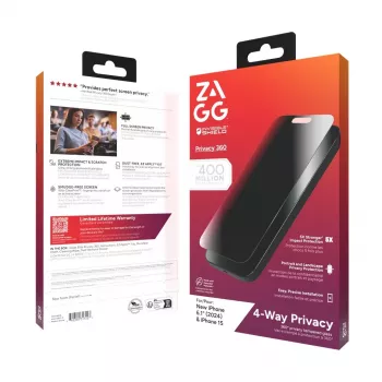 ZAGG InvisibleShield Glass Elite Privacy 360 Displayschutz für iPhone 14 Pro Max