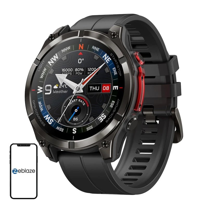 Zeblaze Stratos 4 Pro Smartwatch (Schwarz)