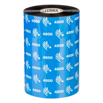 Zebra 4800 Series Resin Ribbon, 156mm x 450m, Schwarz, 25,4mm Kern, 12 Rollen/Karton