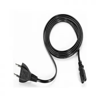 Zebra Stromkabel - Eurostecker auf IEC 60320 C7, 2m, Schwarz