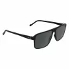 ZEISS MAN Sonnenbrille ZS25564S-2 Rechteckig Schwarzer Rahmen Graue Gläser 57mm