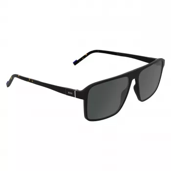 ZEISS MAN Sonnenbrille ZS25564S-2 Rechteckig Schwarzer Rahmen Graue Gläser 57mm