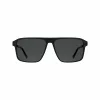 ZEISS MAN Sonnenbrille ZS25564S-2 Rechteckig Schwarzer Rahmen Graue Gläser 57mm