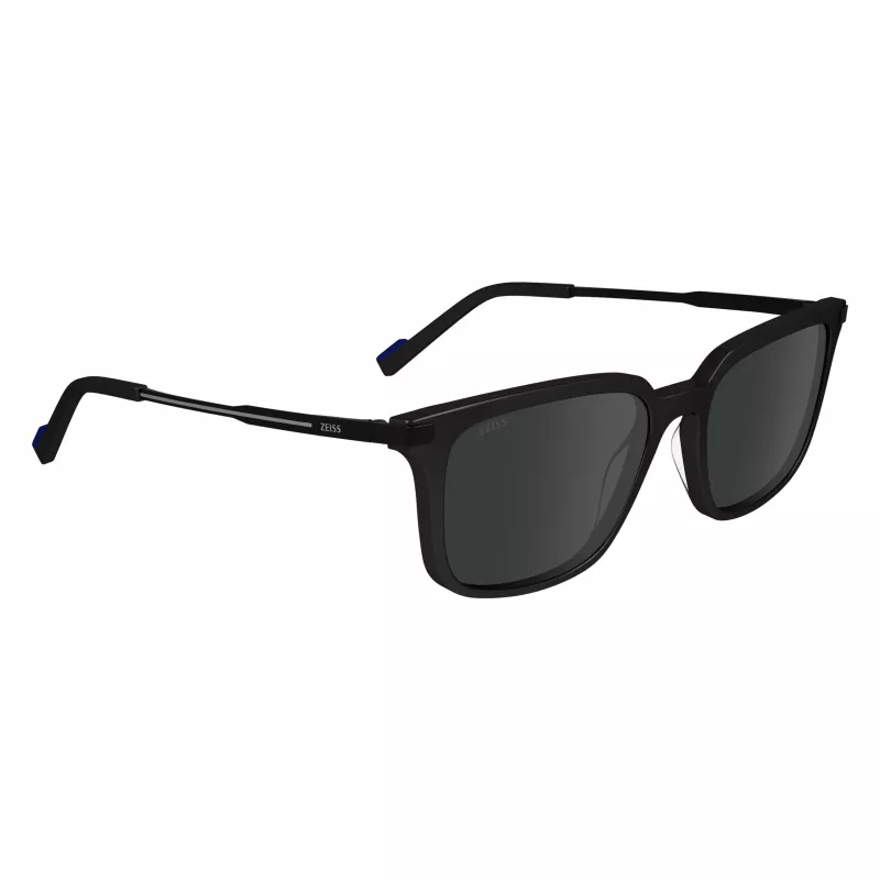 ZEISS MAN ZS24719S-1 Sonnenbrille - Schwarzer Acetatrahmen, graue Polycarbonatgläser, 54/18/145 mm