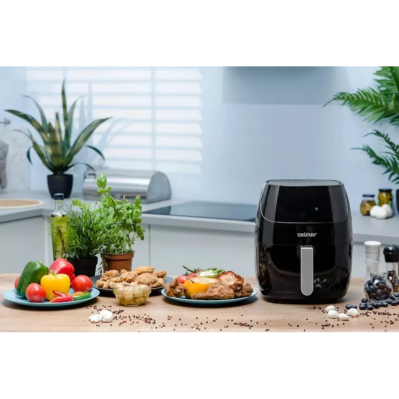 Zelmer ZAF5500B Elektra 5L Digitale Heißluftfritteuse - 1500W, Schwarz