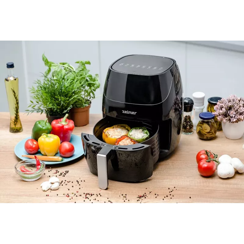 Zelmer ZAF5500B Elektra 5L Digitale Heißluftfritteuse - 1500W, Schwarz
