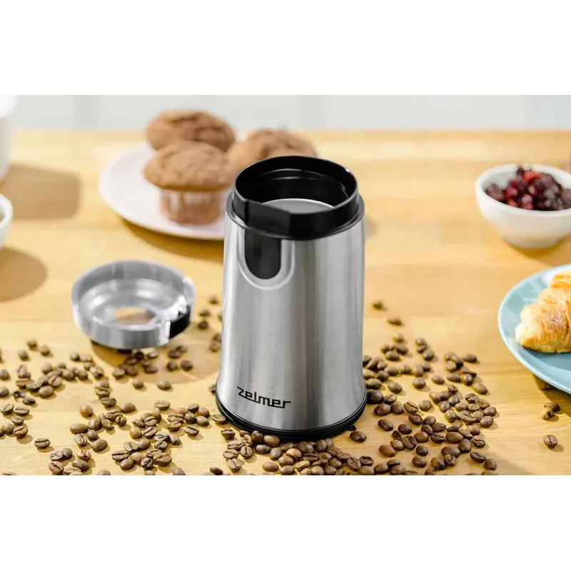 Zelmer ZCG7425 Kaffeemühle, 150 W Messermühle, 50 g Fassungsvermögen, Schwarz