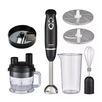 Zelmer ZHB4600 QubeMaster Stabmixer 1200W variable Geschwindigkeit Turbo Schwarz/Silber