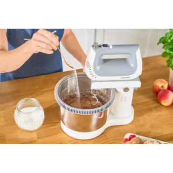 Zelmer ZHM2659 Handmixer, 400 W, 5 Stufen + Turbo, Weiß/Grau