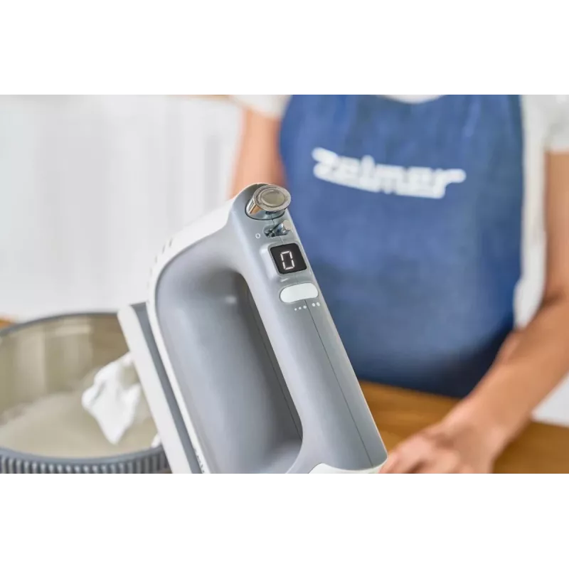 Zelmer ZHM2659 Handmixer, 400 W, 5 Stufen + Turbo, Weiß/Grau