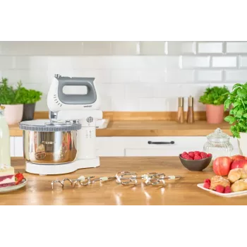 Zelmer ZHM2659 Handmixer, 400 W, 5 Stufen + Turbo, Weiß/Grau