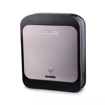 Zelmer ZSM7410 1200W Sandwich-Toaster für 4 Sandwiches, Antihaft-Platten, Edelstahl/Schwarz