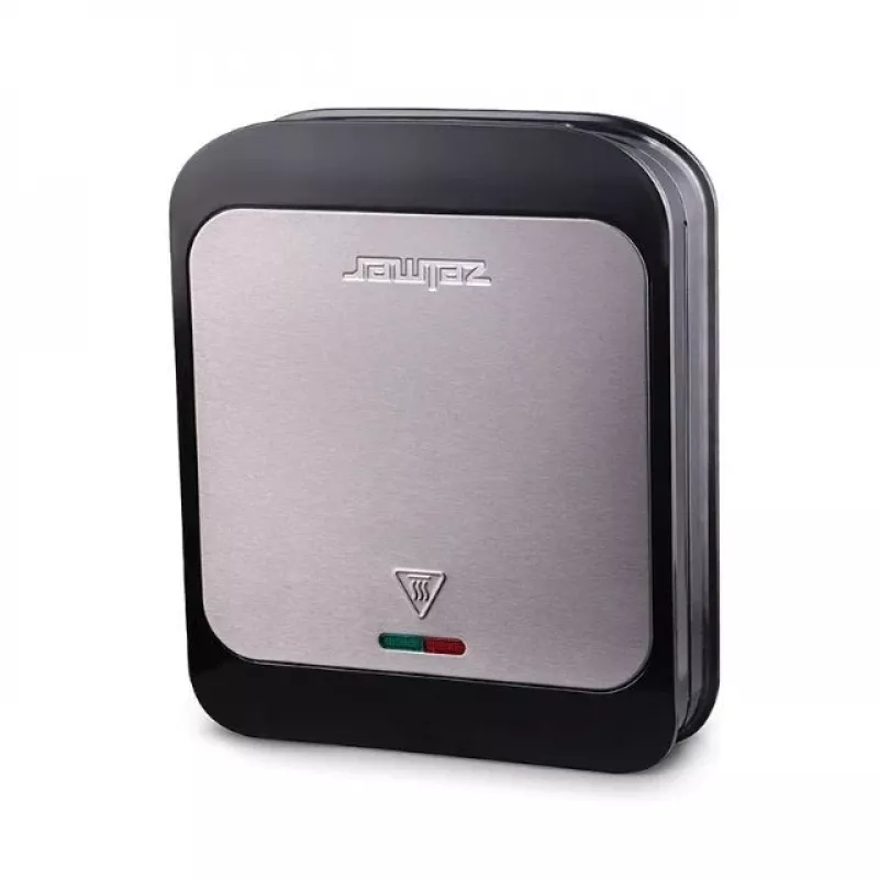 Zelmer ZSM7410 1200W Sandwich-Toaster für 4 Sandwiches, Antihaft-Platten, Edelstahl/Schwarz