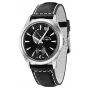 ZENO MAN 6662-7004Q-G1 Swiss Quartz Herrenuhr 42mm schwarzes Zifferblatt Lederarmband