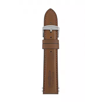 Zeppelin Echtes Leder Armband Braun 22mm