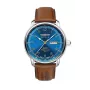Zeppelin Mediterranee 96643 Herren-Quarzuhr, 40mm, blaues Zifferblatt, blaues Lederarmband
