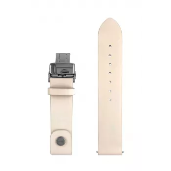 Zeppelin Weißes Lederarmband 18mm - Echtes Leder, Edelstahlschließe