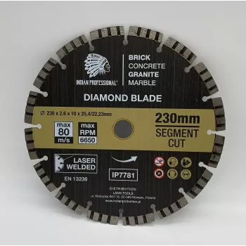 ZOYA Diamant-Trennscheibe 230mm 25,4/22,23 Segment Turbo Cut Indian Professional