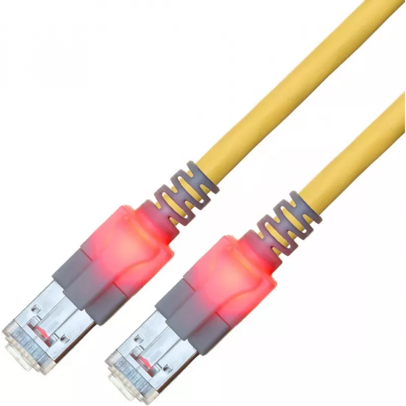 ZVK GmbH EasyLan DualBoot LED CAT 6 SFTP Patchkabel RJ-45 Stecker zu RJ-45 Stecker 50cm Gelb CS1OYCDCD0005