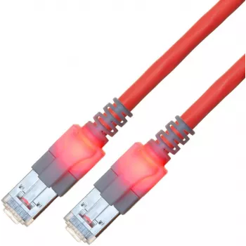 ZVK GmbH EasyLan DualBoot LED CAT 6 SFTP Patchkabel, RJ-45 Stecker auf RJ-45 Stecker, 7 m, Rot CS1ORCDCD0070