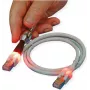 ZVK GmbH EasyLan DualBoot LED Patchkabel RJ-45 Stecker auf RJ-45 Stecker 50 cm SFTP CAT 6 Blau CS1OBCDCD0005